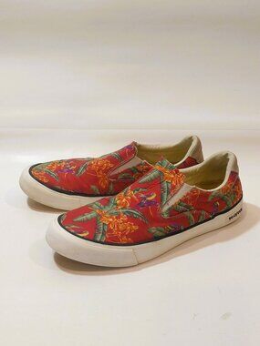 Seavees Shoes Mens 11 Hawaiian Red Hawthorne Magnum Floral Slip On Sneakers